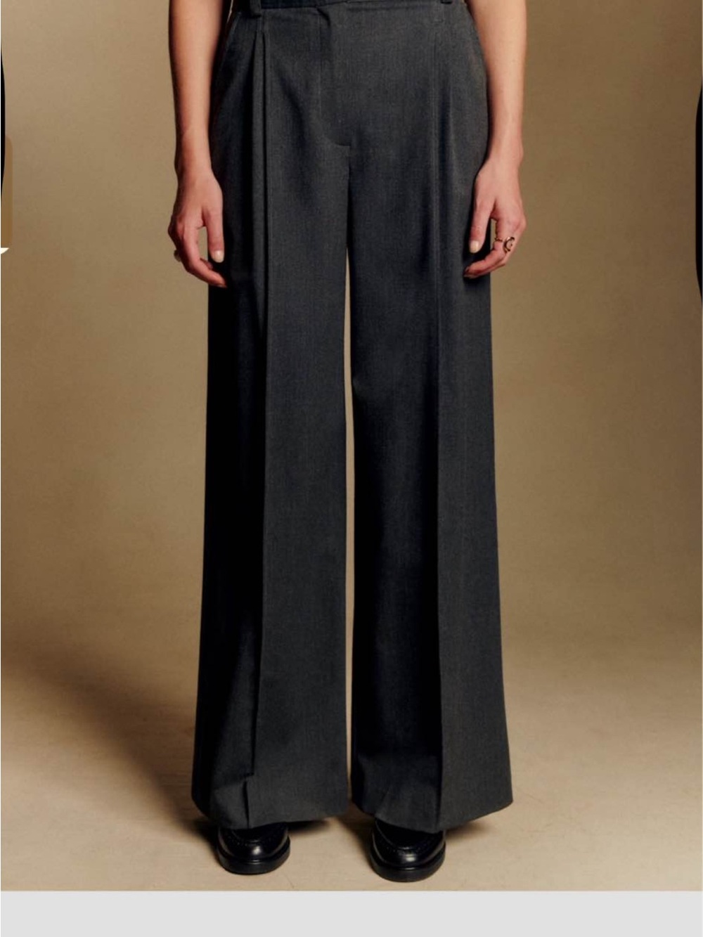 Sezane Aldo trousers in mottled gray